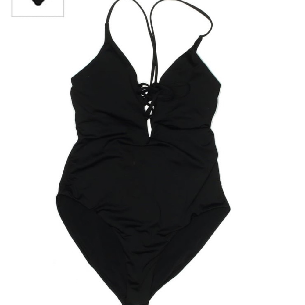 Aqua Black One-Piece Swimsuit – Size Medium – Good Condition